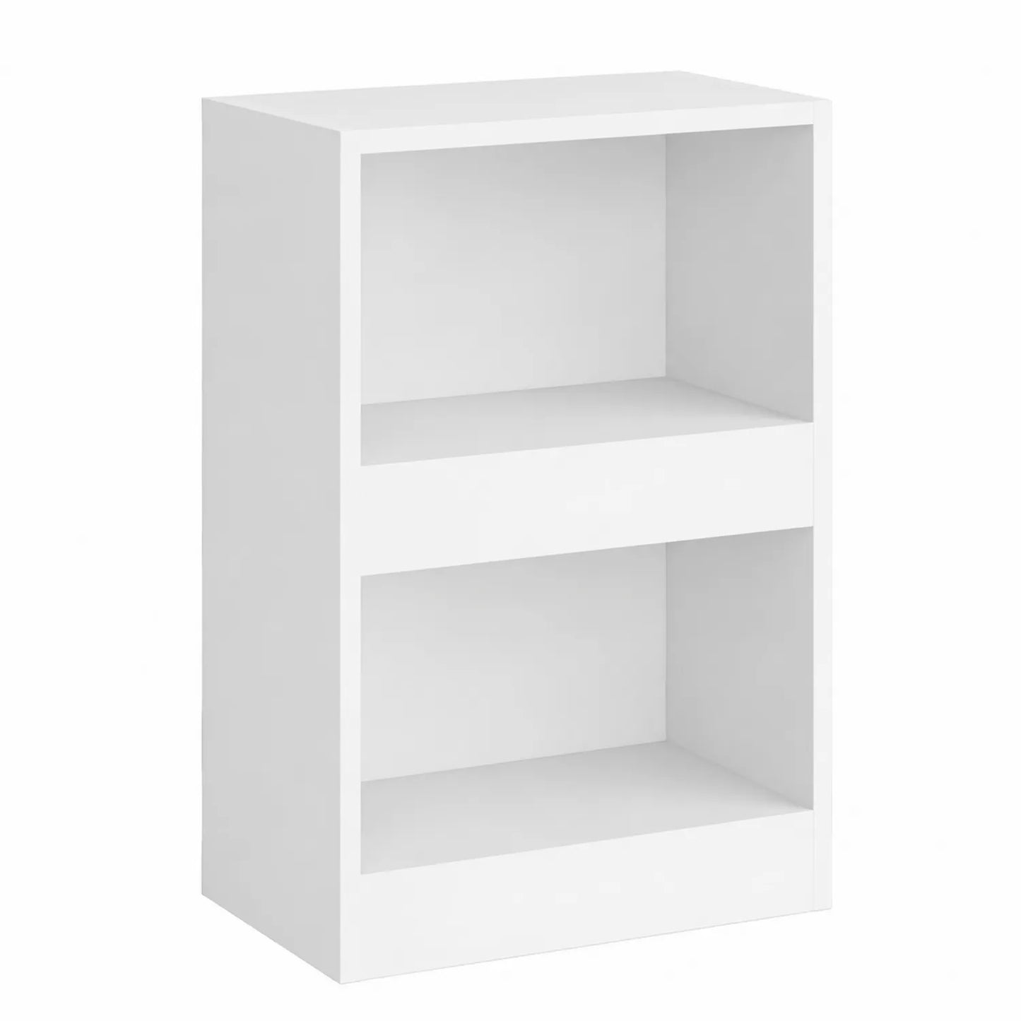 Weißes Regal mit 2 offenen Fächern 60x30x90 cm Spanplatte