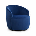 Drehsessel Samt Blau 75cm Höhe