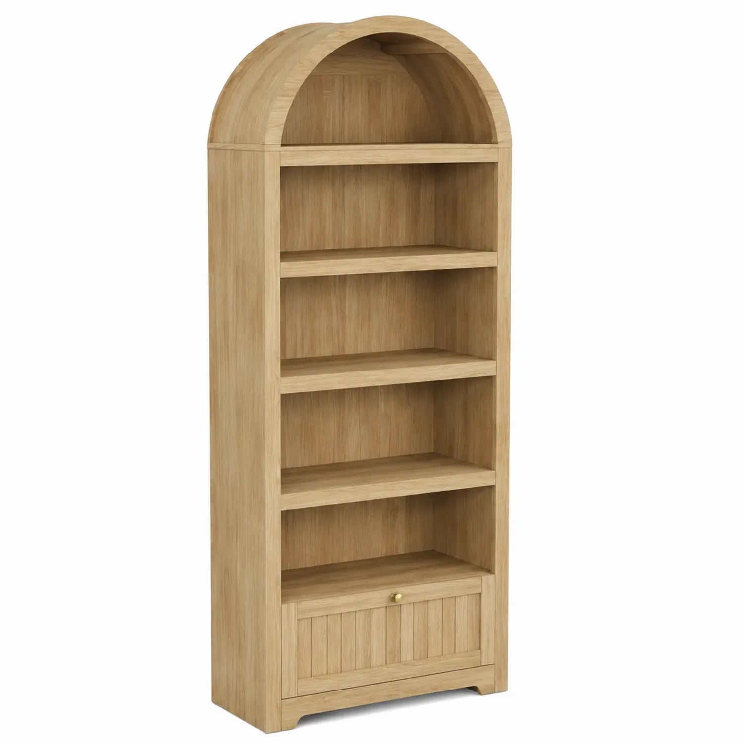 Eiche Regal mit 5 Böden und Schrank 180x60x30 cm
